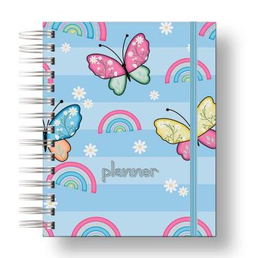 Imagem de Planner Uau 2024 Borboleta Azul  Para palnejamento Anual, Organização Diaria.