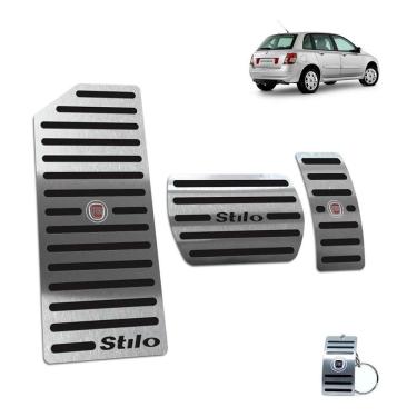 Imagem de Pedaleira + Descanso Fiat Stilo 2003 A 2011 Automático Preto