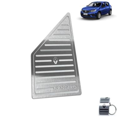 Imagem de Descanso De Pé Aço Inox Renault Sandero 2020 Prata
