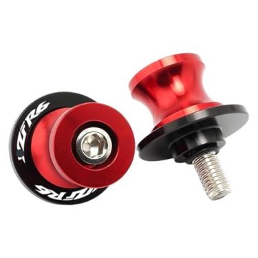 Imagem de BYYINGSUS 6 mm CNC bobina de braço oscilante parafuso deslizante acessórios de motocicleta compatíveis com Y&AMAHA YZF R1 R3 R6 YZFR1 YZFR3 YZFR6 1999-2024 (Yzfr6 vermelho)