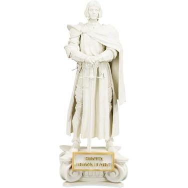 Imagem de Estátua Santa Joana Darc Estatueta Imagem - Versão 2 (Cor Mármore Dourado)