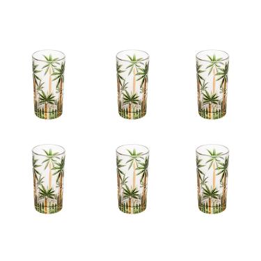 Imagem de Conjunto de Copos Wolff em Cristal Palm Tree Handpaint com 360 ml – 6 Peças