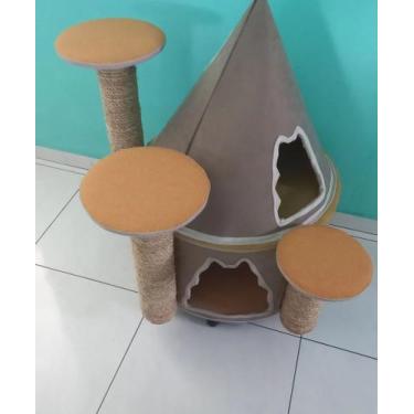 Imagem de Casa com 3 Arranhadores - Pets Arts Brasil