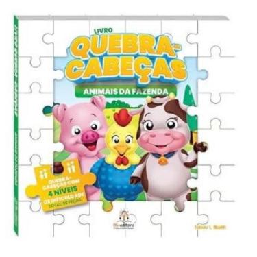 Imagem de Livro Quebra Cabeça Grande Animais Da Fazenda - Blu Editora
