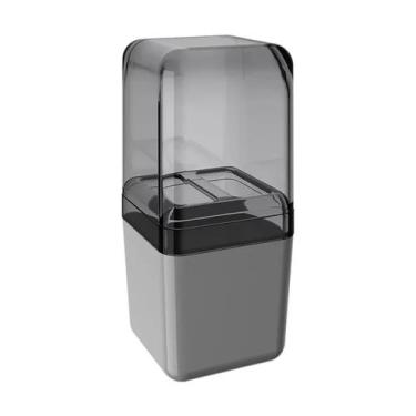 Imagem de Porta Escova De Dentes Cube Com Tampa Cinza Fumê Coza