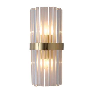 Imagem de Luminária de parede de cristal dourado de alta qualidade da moda, hotel, villa, sala de estar, quarto, estudo, corredor, ferragens, luminária de parede de ferro forjado, ouro1