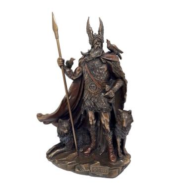 Imagem de Estátua Odin Deus Nórdico Sabedoria Guerra Veronese 25cm