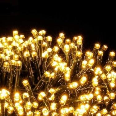 Imagem de Pisca-Pisca LED 10 Metros com 100 Lâmpadas | Cordão Decorativo 110V com 8 Modos de Luz | Ideal para Natal, Árvores, Quartos, Festas e Ambientes Internos (Branco Quente)