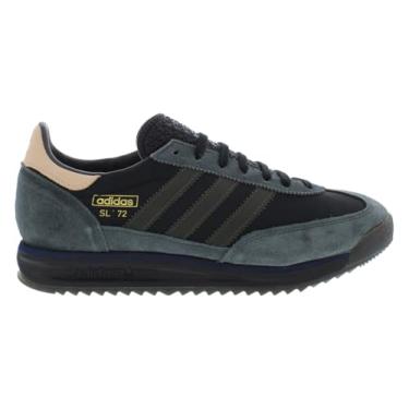 Imagem de adidas Originals Tênis masculino Sl 72 Rs, Preto/verde-oliva/índigo noturno, 40