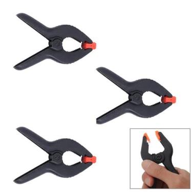 Imagem de Kit 3x Alicates Garra de Mola 6" Braçadeira e Suporte de Fundos Fotogr