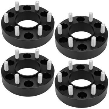 Imagem de BRTEC Espaçadores de roda de 3,8 cm, 4 peças 6 x 135 a 6 x 5,5/6 x 139,7 mm adaptador espaçadores centrais (furo do cubo de 87,1 mm, M14 x 1,5), compatível com navegador de expedição F150 2015-2024