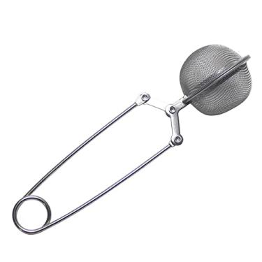 Imagem de Filtros de chá de aço inoxidável para máquina de chá, bola, filtro de malha, utensílios de chá, café, baunilha, filtro de especiarias, difusor com alça de bola de chá