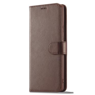 Imagem de Capa carteira para Google Pixel 8 Pro/Pixel 8, compartimento para cartão, capa de couro, flip magnético, à prova de choque, revestimento interno de TPU, marrom, 8 Pro