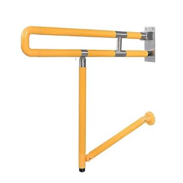 Imagem de Barra de apoio para vaso sanitário, trilho de mão dobrável para vaso sanitário, trilhos de segurança para vaso sanitário com perna, barras de apoio para banheiro, barra antiderrapante para idosos