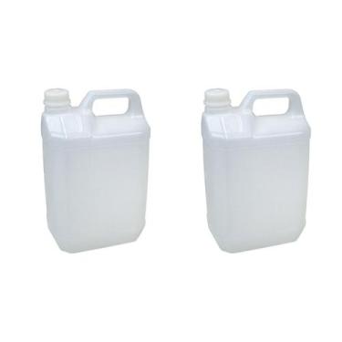 Imagem de Kit 2 Galão Bombona 5 Litros Virgem Alimentos Leite Atóxico - PLASTIKE