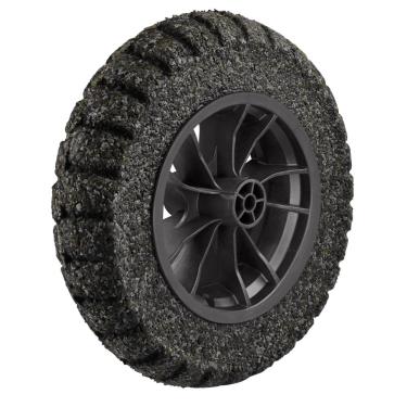 Imagem de Pneu Maciço Tramontina em Borracha Macia com Roda Plástica 8 polegada para Carrinho de Mão
