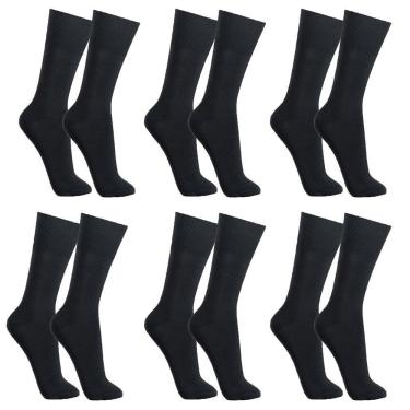 Imagem de Kit 6 Pares de Meias Selene Social Clássica Masculina