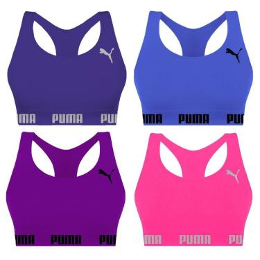Imagem de Kit 4 Tops Puma Nadador Sem Costura Feminino