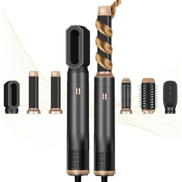 Imagem de Yitrust Escova Secadora De Cabelo 6 Em 1, Escova Secadora De Cabelo Iônica, Escova Oval De Ar Quente, Modelador De Cabelo, Alisador De Cabelo, Modelador Mágico, Modelador De Ar Automático (Preto)