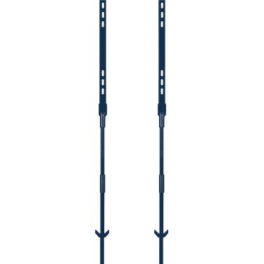 Imagem de Estacas de metal para quintal, pacote com 2, 120 cm de comprimento, suporte de placa de compensado ajustável, resistente à ferrugem, vento e poeira, resistente para uso externo