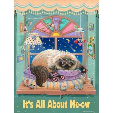 Imagem de PieceRelax Quebra-cabeças de plástico para adultos 1008 peças - Gary Patterson - It's All About Me-ow Jogos de mesa e presentes mais satisfatórios, sem necessidade de tapete de quebra-cabeça [U1062]