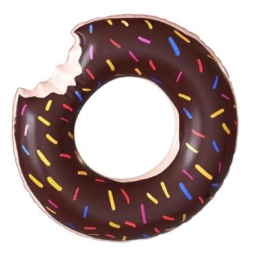 Imagem de Boia Donuts Inflável Piscina Infantil Adulto Redonda Grande 70 cm Praia Rosquinha (MARROM)