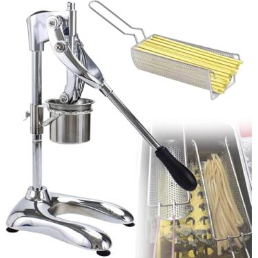 Imagem de Cortador De Batata Frita, Fabricante De Batatas Fritas Longas Manual De 30 Cm, Espremedores De Tiras De Batata Frita De 16 Furos, Cortador De Batata Frita, Máquina De Tiras De Batata