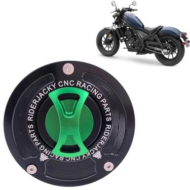 Imagem de Riderjacky Compatível com tampa de combustível sem chave de liberação rápida Honda CG150 Titan Mix 2014-2016| CMX 300 500 Rebel 2017-2024 | CMX1100 Rebel 21-24 | Macaco 125 18-2024 | NC750X 18-23