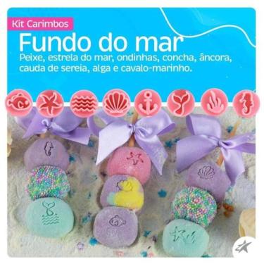 Imagem de Kit Carimbos fundo do mar rosa bebê Blue Star