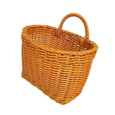 Imagem de Generic Cesta de armazenamento suspensa, cesta de parede resistente, decorativa, multifuncional, organizadora de armazenamento para quarto, montada na parede, 20cm X 17cm X 14cm