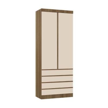 Imagem de Guarda Roupa Modulado 2 Portas 4 Gavetas 90cm Veneza Luciane Móveis Av