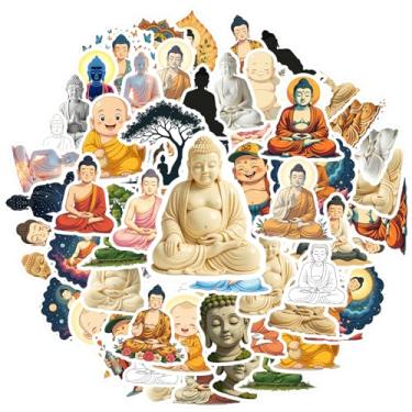 Imagem de 35 peças Buddha Meditação Espiritualidade Paz DIY Adesivos Brinquedo Tradicional para Guitarra DIY Bicicleta Skate Laptop Bagagem Decoração Guitarra Laptop Capacete Skate