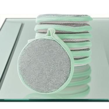 Imagem de Esponjas de limpeza, 5 peças de esfregão de esponja sem arranhões, almofadas multiuso laváveis reutilizáveis para limpeza de panelas de pia, verde