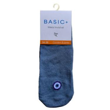 Imagem de Conjunto com 2 Pares de Meias, Modelo Super Invisivel, 34-38, Basic+ ZEN OLHO GREGO flor de lotus