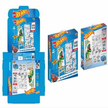 Imagem de KIT PINTURA DESENHO HOT WHEELS F0187-5 - FUN