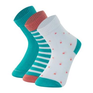 Imagem de KIT 3 PARES MEIA CAS C MEDIO BEBE C/LYCRA INFANTIL MASH 22-27 AZUL listra e poá