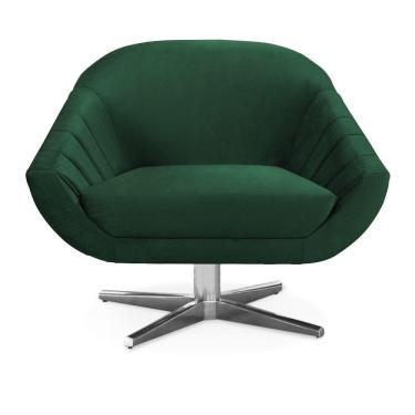 Imagem de Poltrona Veludo Verde Esmeralda