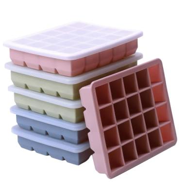 Imagem de 1 colher de sopa de moldes de silicone para congelador – perfeitos para armazenar alho, ervas, gengibre, pesto, pasta de tomate, suco de limão, purês de vegetais, purês e muito mais – Bandeja de