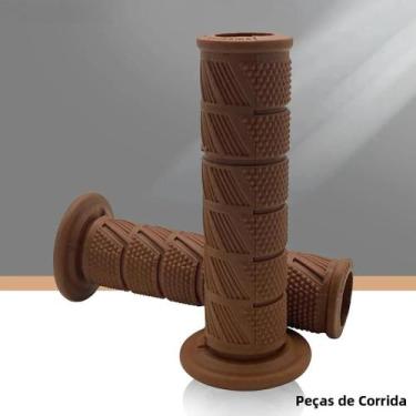 Imagem de Punho De Moto Vintage Retro 78 22 24mm Em Borracha Para Scooter Clássi