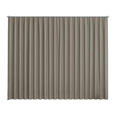 Imagem de Cortina Blackout para Trilho Suíço, 3,00 x 2,50m, 2 Peças, Poliéster, Bloqueia 85% da Luz, Ideal para Sala, Quarto, Escritório (Cinza)