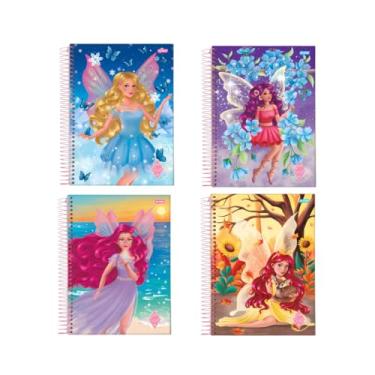 Imagem de Caderno universitário 1 matéria 80 folhas Conto de Fadas Jandaia