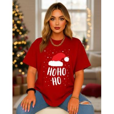 Imagem de Blusa Camiseta Natal Hohoho Festa Familia Papai Noel Ceia Natalina, Ve