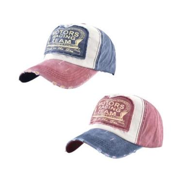 Imagem de Boné Trucker Vintage Unissex Em Denim Lavado Com Fecho Snapback, Estil