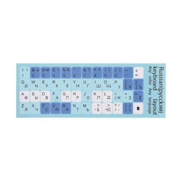 Imagem de Película de teclado, substituição alfabeto inglês/letra russa layout laptop teclado adesivo acessórios de computador (estilo 4)
