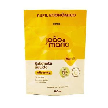 Imagem de Sabonete Líquido Glicerina João e Maria Bebê Cimed Refil 180ml