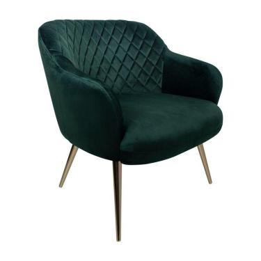 Imagem de Poltrona Kitana Pés Gold Palito Veludo Verde