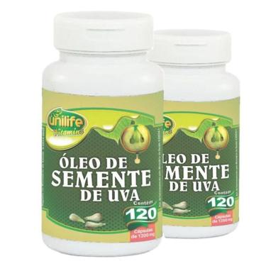 Imagem de Kit 2 Óleo De Semente De Uva 1200Mg 120cap