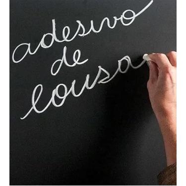 Imagem de Papel Parede Adesivo Lousa Quadro Negro Preto Fosco 45cmx 2m
