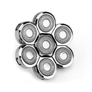 Imagem de DIIOOMIEEU Substituição para barbeadores de cabeça 5/6/7/8 cabeças de substituição de pelos de barba para cabeça para homens carecas Interf