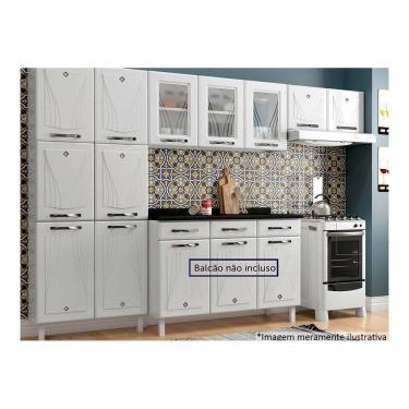 Imagem de Cozinha Modulada Telasul Star New 3 Peças (2 Armários + 1 Paneleiro) Cpt106 Branco